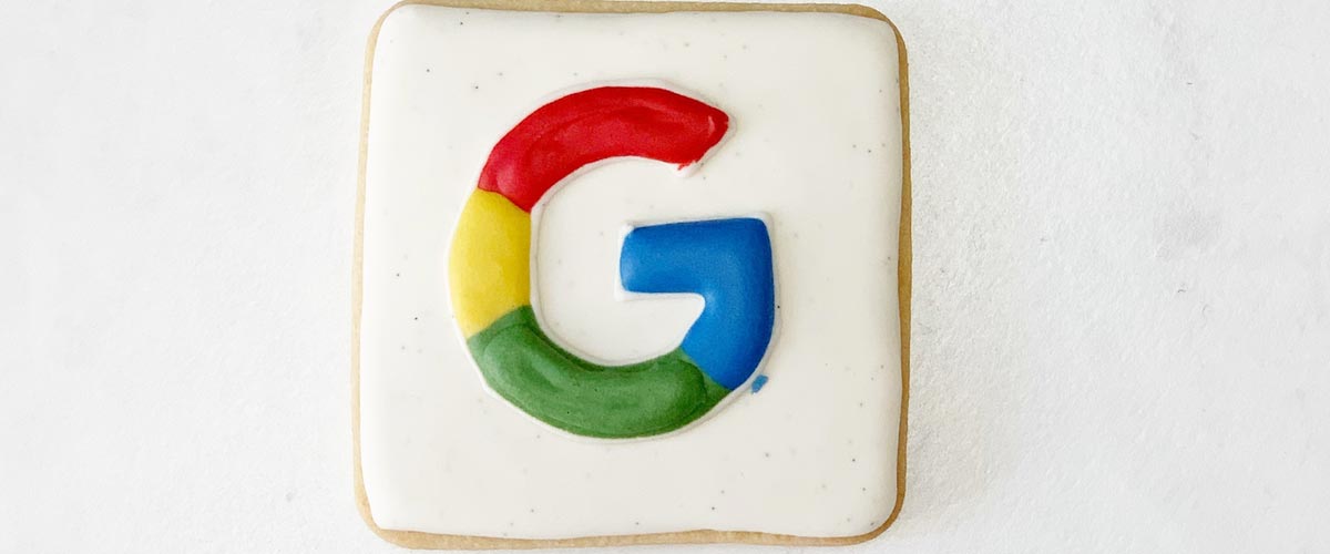 Google logo on a cookie